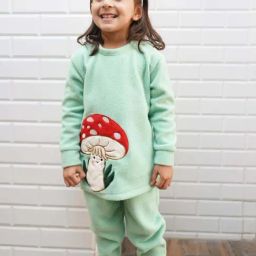 Nap Chief Unisex Green Embroidery Full Sleeves Night Suits-image-8
