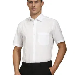 Louis Philippe White Cotton Regular Fit Shirt-picture-42