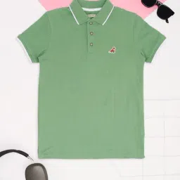 Pantaloons Junior Mineral Green Green Polo T-Shirt-image-53