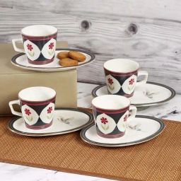 India Circus by Krsnaa Mehta Black Bone China Gruidaes Trance Cup & Saucer Set-image-33