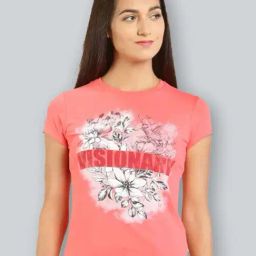 Lyra Peach Cotton Printed T-Shirt-image-41
