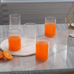 Troveas Clear Cresca Highball Glasses - Set of 6 (295 ml)-2