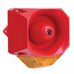 Werma Sounder Beacon 441 Series Red/Yellow 230 V IP65 Wall Mount 98dB at 1 Metre, 441.030.68-image-3