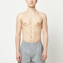 The Daily Outfits Grey Cotton Regular Fit Checks Boxers-image-8