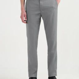 Arrow Grey Slim Fit Self Pattern Trousers-picture-33