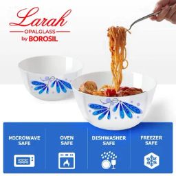 Larah by Borosil White Opalware Bowl - Set of 2 image 3