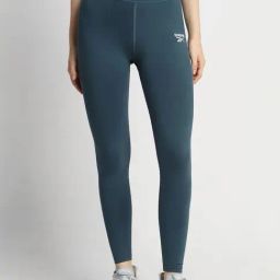 Reebok Blue Cotton Mid Rise Sports Tights-picture-19