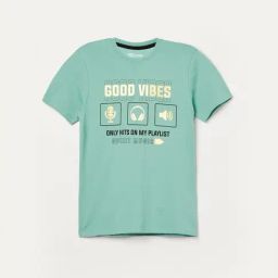 Fame Forever by Lifestyle Kids Sage Printed Regular Fit T-Shirt-image-95