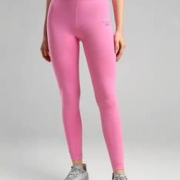 Reebok Pink Cotton Mid Rise Sports Tights-image-55