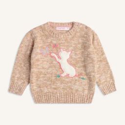 Wingsfield Girls Beige Self Full Sleeves Sweaters & Cardigans-image-43