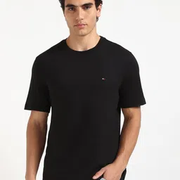 Tommy Hilfiger Men Solid Round Neck Cotton T-shirt-image-91
