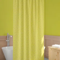 ArtzFolio Yellow & White Printed Waterproof Shower Curtains-image-76