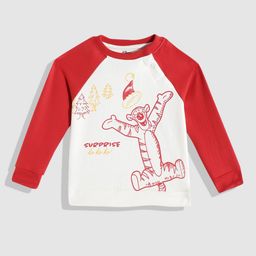 YK Infant Boys Cream-Coloured & Red Tigger Printed Sweatshirt-image-39