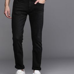 Louis Philippe Jeans Men Mid-Rise Slim Tapered Fit Light Fade Stretchable Jeans-image-55