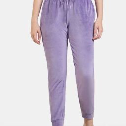 Zivame Purple Plain Joggers-image-40