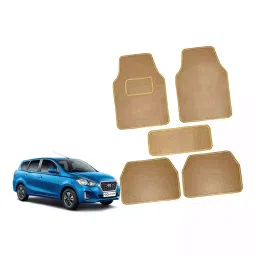 Auto Pearl CMBE48 Polyester Standard Mat for Datsun Go+ (Beige)-0