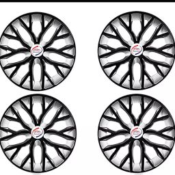 Auto Pearl B-S50 R14  355.6 mm(14 Inch) Press Type Wheel Hubcap with Retention Ring Glossy Black Silver Wheel Cover for Tata Tiago 1.2 Revotron XZ (Set of 4)-image-77