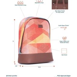 ZOUK Dome Daypack Multicolor Printed Mini Backpack image 2
