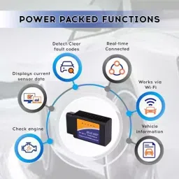 MODAXE Android & iOS Operating Wi-Fi Advance OBD II Read & Clear Engine Codes Diagnostic Scanner, ELM327 image 2