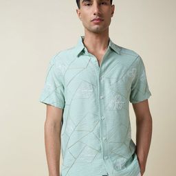 Thomas Scott Men Embroidered Regular Fit Casual Shirt-image-91