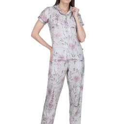 Monte Carlo Grey Printed Shirt With Pyjamas-picture-13