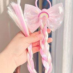 LYTIX Set Of 4 Assorted Ponytail Holders With Hair Extensions-4