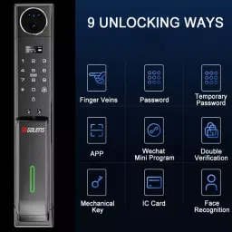 GOLENS Digital Door Lock Biometric Lock with Face ID Dark Gray, X10 image 4