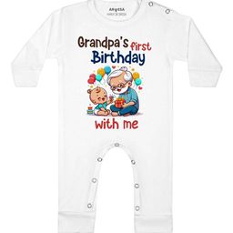 Arvesa Grandpa's First Firthday With Me Printed Bodysuit-image-96