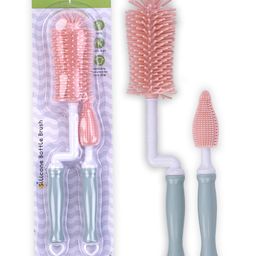 BAYBEE Silicone Bottle & Nipple Cleaning Straw Brush - Pink-image-36