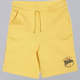 3PIN Superior Vintage Athletics Text Placement Print Shorts - Yellow-image-42
