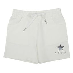 Tiny Girl Placement Foil Text Printed Shorts - Off White-image-3