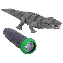 SANJARY Light-Sensor Realistic Remote Control RC Crocodile Toys color design may vary-picture-2
