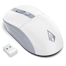 Archer Tech Lab Precision 100 Wireless Mouse, Plug & Play 2.4GHz USB Nano Dongle, 3 DPI Settings (800-1200-1600), Ergonomic Design, 2 Million Clicks Lifetime, 10M Range Lightweight 55gm (White)-27