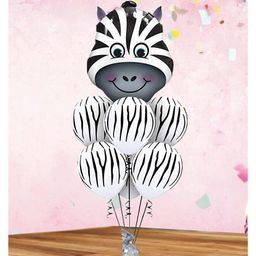 Funcart Zebra Balloon Bouquet Multicolor - Pack of 7-image-67