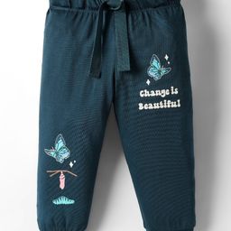 CUCUMBER Sinker Knit Full Length Butterfly & Text Printed Lounge Pant - Teal Blue-picture-28