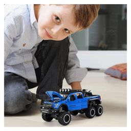 magicwand Magicwand® Die-Cast 1:28 Scale Raptor with Bike with Openable Doors,Pull Back Action,Glowing Lights & Sound - Colour may vary image 2