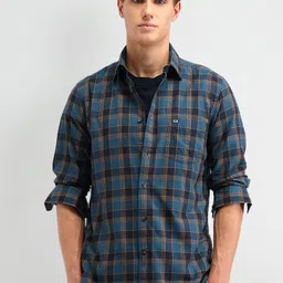 Arrow Sport Men Slim Fit Tartan Checks Opaque Checked Casual Shirt-picture-27