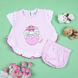 V-Mart Unisex Kids Printed Top with Shorts-picture-18