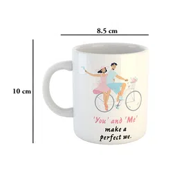 ARTBUG White Printed Ceramic Glossy Core Set of Cups and Mugs image 3
