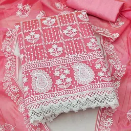 Ishin Ethnic Motifs Embroidered Unstitched Dress Material-image-77