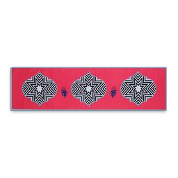 SEJ by Nisha Gupta Pink & Black Printed Rectangular 48" x 13" Cotton Table Runner image 3
