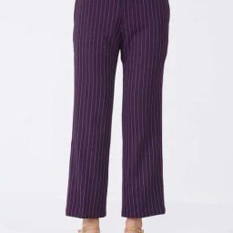 SALT Attire Purple Striped Trousers-image-58