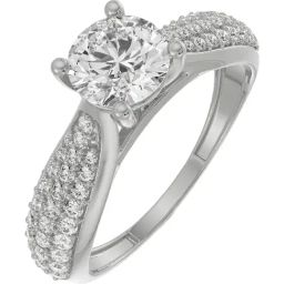 Emori 14k White Gold & Diamond Queen Ring-image-87