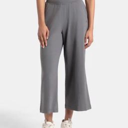 Jockey A150 Women's Super Combed Cotton Rich Elastane Stretch Relaxed Fit Culottes-image-3