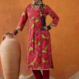 Indo Era Multi Cotton Regular Fit Printed Kurta-picture-18