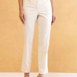 Fabindia Off White Cotton Regular Fit Chinos-image-41