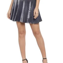 N-Gal Grey Above Knees Skirt-image-57