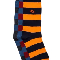 Allen Cooper Multicolor Striped Socks - Pack of 3-15