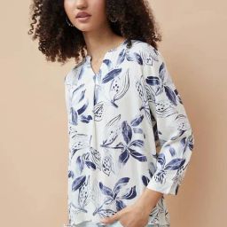 Fame Forever By Lifestyle White Regular Fit Printed Top-picture-33