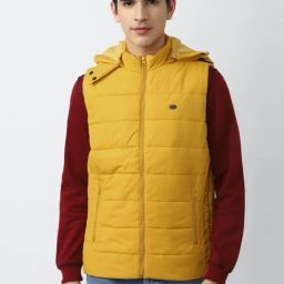 Peter England Casuals Yellow Regular Fit Hooded Jacket-image-66